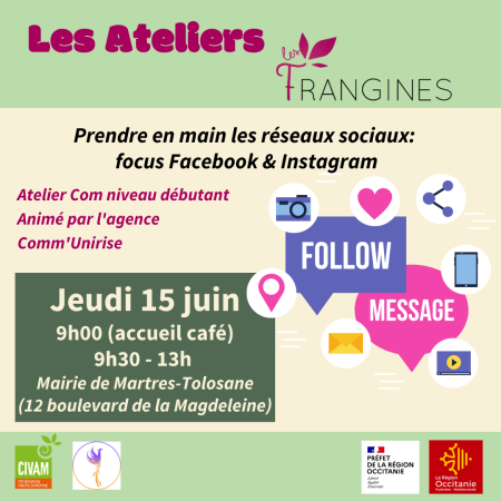 Atelier com débutantes "Prise en main des Réseaux sociaux"