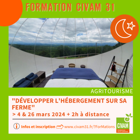 Formation Développer l'hébèrgement sur sa ferme 