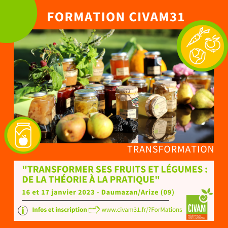 Formation Transformation des fruits et des légumes