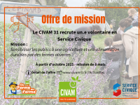 Offre de mission de volontariat en service civique